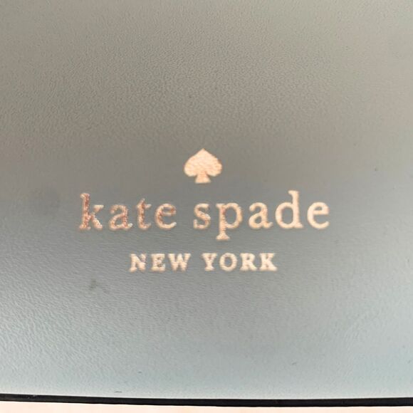 Kate Spade Dusty Blue Scallop Laser Cut Leather Tote Crossbody Bag Purse - Picture 6 of 13